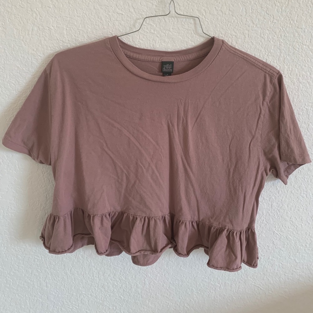 wild fable (target) mauve ruffled top